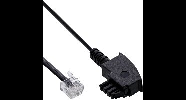 InLine® TAE-F kabel voor DSL-splitter, TAE-F ST naar Western 6/2 DEC ST, 0,5m