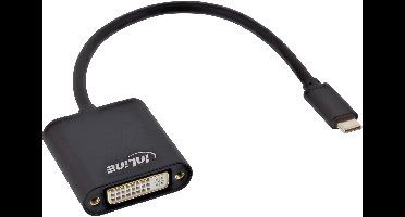 USB-C naar DVI-D Adapter - Full HD 60Hz - 0,15 meter - Zwart