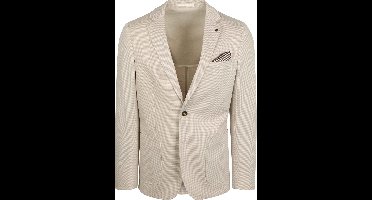 Suitable Colbert Face Print Sand - Maat 48 - Heren blazer