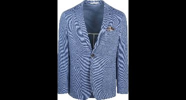 Suitable Colbert Face Print Jeans Blauw - Maat 48 - Heren blazer