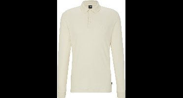 BOSS Pado regular fit polo lange mouw - jersey - wit