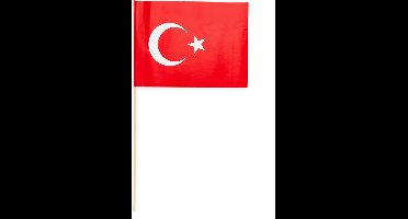 40 Papieren zwaai vlaggen 20 x 30 centimter Turkije