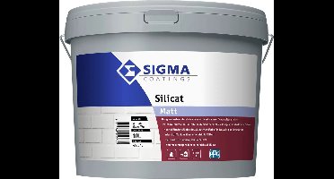 Sigma - Muurverf - Silicat Matt - Wit - 10ltr - Gevelverf UV-bestendig