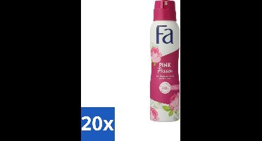 FA - Pink Passion - Deodorant Spray - Roze Roos - 150 ml - Bulkverpakking - 20 stuks