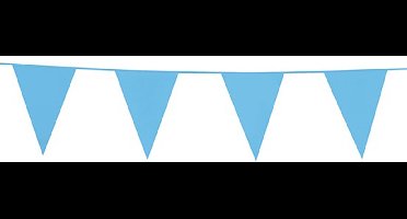 12x Vlaggenlijn Baby Blauw 10 meter - Verjaardag Feest Party Festival Poolparty Decoratie
