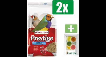 Versele-Laga Prestige Vogelvoer - Tropische Vogel - 4 KG - 2 Zakken - Inclusief 6 stuks PetsHome Fruitkuipjes