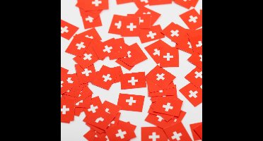 300 stuks Tafel confetti papier Zwitserland - Hapjes Cocktail Tapas Zomer Terras EK WK Voetbal Decoratie Tafelconfetti