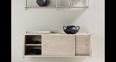 Fjôrd Hangend Wandkastje Paris 121x35x48cm Beige MDF