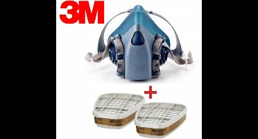 3M origineel 7503 Halfgelaatsmasker maat L + filter 6051 - 7500 serie