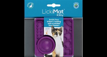 LickiMat - Kitty Paars - likmat - anti schrokbak kat - slowfeeder kat - kattenspeeltjes - kattenmand - kattenbak - krabpaal - krabpaal voor katten - kattenspeelgoed