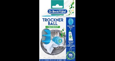 Dr. Beckmann Drogerbal + Wasgeur 50ml - Wasbol - Wasdrogerbal - Droogbal voor Wasdrogers - Droogkasten - Herbruikbaar - Vegan - Milieuvriendelijk - Gemaakt van Siliconen