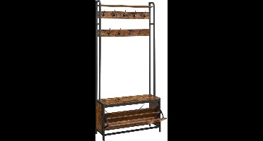 ApexArte® Kapstok met Schoenenrek - Wandkapstok Staand - Garderoberek