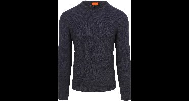 Suitable Trui Structure Slub Donkerblauw (navy) - Sweater