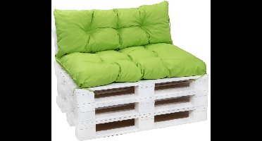 Kussenset - tuinpallet - groen - kussen tuinstoel - kussens tuinstoelen - kussens - buiten - tuin - zomer