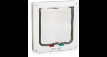 Beeztees Muze Kattendeur - Kattenluik - Wit - 19,2x20 cm