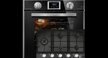 Kaiser - inbouwoven - EG 6374 SP - incl Gaskookplaat KCG 9387 - gaskookplaat - 90cm - inbouwoven met enkele telescoopgeleider - 79 L -