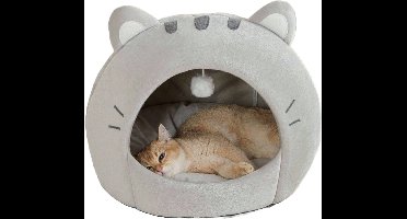 S&E Schattig en Comfortabel Kattenbed – Ademend Kattenhuis voor Alle Seizoenen - MEDIUM