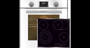 Kaiser - inbouwoven - EH 6326 W - met 1-voudige telescoopgeleider - elektrische oven - 79L - incl elektrische kookplaat -Inbouwkookplaat - KCT 6715 F - 60 cm