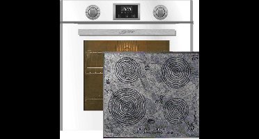 Kaiser - inbouwoven - inductiekoookveld - EH 6326 W, met 1-voudige telescoopgeleider - elektrische oven - 79L - Inductiekookplaat KCT 6705 FI Era -60 cm