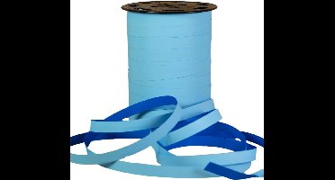 Mat Krullint Licht blauw - Donker blauw | 10 mm | 250mtr.