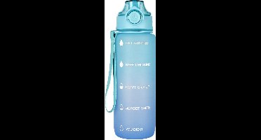 Starpak motivatie drinkfles - 750 ml - koord – blauw