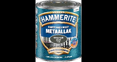 Hammerite - Metaallak Structuur - Zwart - 750 ML