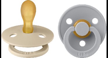 BIBS - Colour Fopspeen - Symmetrisch - Maat 2 - Vanilla/Cloud - Duopack