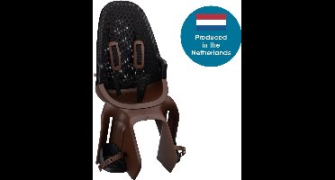 Qibbel Air Fietsstoeltje Achter Bagagedrager bevestiging - Quick Connect - Fietszitje - Bruin