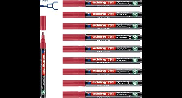 edding 791 lakmarker roze 10 stuks - ronde punt 1-2 mm - verfstift voor veel verschillende ondergronden - goed zichtbaar op transparante en donkere ondergronden