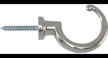 Schroefhaak Borst 50mm glans nikkel