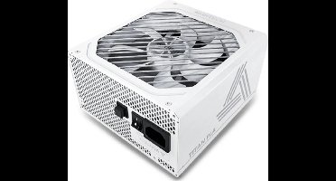 Montech Titan Pla 1000W - Voeding - ATX12V 3.1 - 80 Plus Platinum - 1000 Watt - Modulair - 100-240V - Actieve PFC - PCIe 5.1 - 135mm FDB Fan - wit