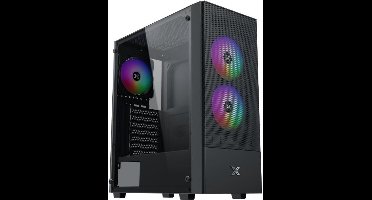 Mid-Tower PC-behuizing zonder voeding - XIGMATEK HERO II Air 3F (zwart) - ATX/Micro ATX - 3x120mm FRGB - Mesh - USB 3.0/2.0