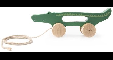 Trixie Houten Trekspeeltje - Mr. Crocodile - Voor de eerste stapjes - Babyspeelgoed - Voor Jongens & Meisjes - Krokodil