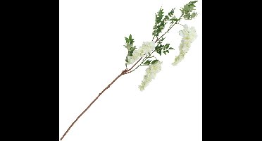 Chaks Blauweregen/wisteria - kunstbloemen - wit - 110 cm - kunstplanten/kunsttakken