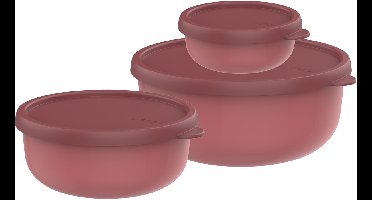 Mepal Bewaardoosset 3-delig Lumina - 250 + 750 + 1500 ml - Magnetronbakje met deksel - Vivid mauve