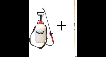 Synx Tools Voegenmes RVS + Spear & JacksDrukspuit 5 Liter - Onkruidverdelger - zuurbestendig - onkruidmes - voegenkrabber met steel 150cm