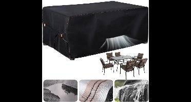 ApexArte® Beschermhoes Tuinmeubelen - Tuinsethoes - Waterdicht - Zwart