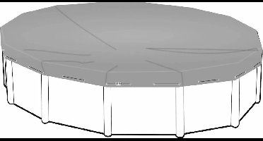 Afdekzeil voor rond zwembad 400 cm (zeilmaat: 460 cm)