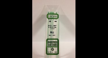 Evergreen Modelbouwdecoratie - 105 Strip 0,25mmX2,5mmX35cm - 10 stuks Styreen