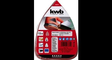 KWB schuurschijf 96 x 136 mm - Assorti - Klittenbandhechting - 493670 - 15 stuks