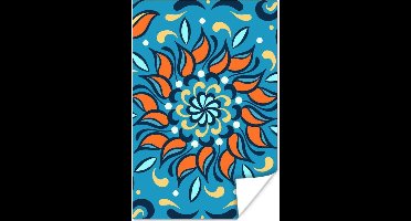 Poster Bloem - Bladeren - Abstract - Patroon - 20x30 cm