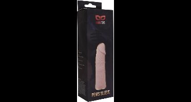 Power Escorts  - Realistische Penis Sleeve - Penis Extender - Art Argus AT 001029 - 18 Cm - beige - Aantrekkelijk verpakking