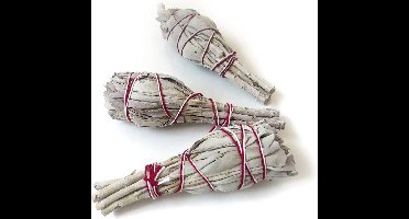 Witte Salie Smudge Fakkel - Voor Energetische Reiniging - White Sage - 3  stuks - 10 cm - 60 gram