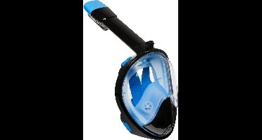 Atlantis Snorkelmasker 2.0 - Duikbril - Snorkel - Snorkelset - Full Face Masker - Volwassenen - Zwart/Blauw - S/M