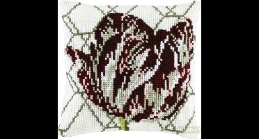 Pako borduurpakket kruisteek kussen - tulp - geprint stramien - 003.290 - DIY kit