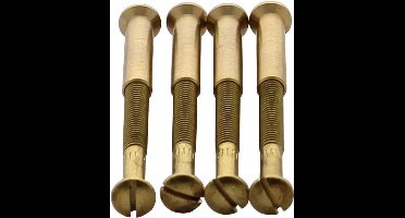 Intersteel 4 Patentboutjes m4x38 mm met hulsjes m4 messing