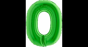 Cijferballon 0 Groen 32inch, kindercrea