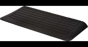 Deluxe Rubberen Drempelhulp 4,0 cm - Toepassingsgebied: Binnen, Buiten - Breedte: 90 cm - Hoogte: 4 cm - Diepte: 31 cm - Antislip - Oprijplaat - Drempelhelling - Oprijhelling