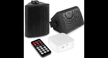 Buitenspeakers - Power Dynamics Bluetooth speakerset met 2 speakers voor buiten (5 inch) voor tuin, terras, etc. - Zwart