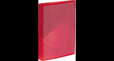 Kangaro ringband - venster -25mm - 2-rings - transparant rood - K-58190641